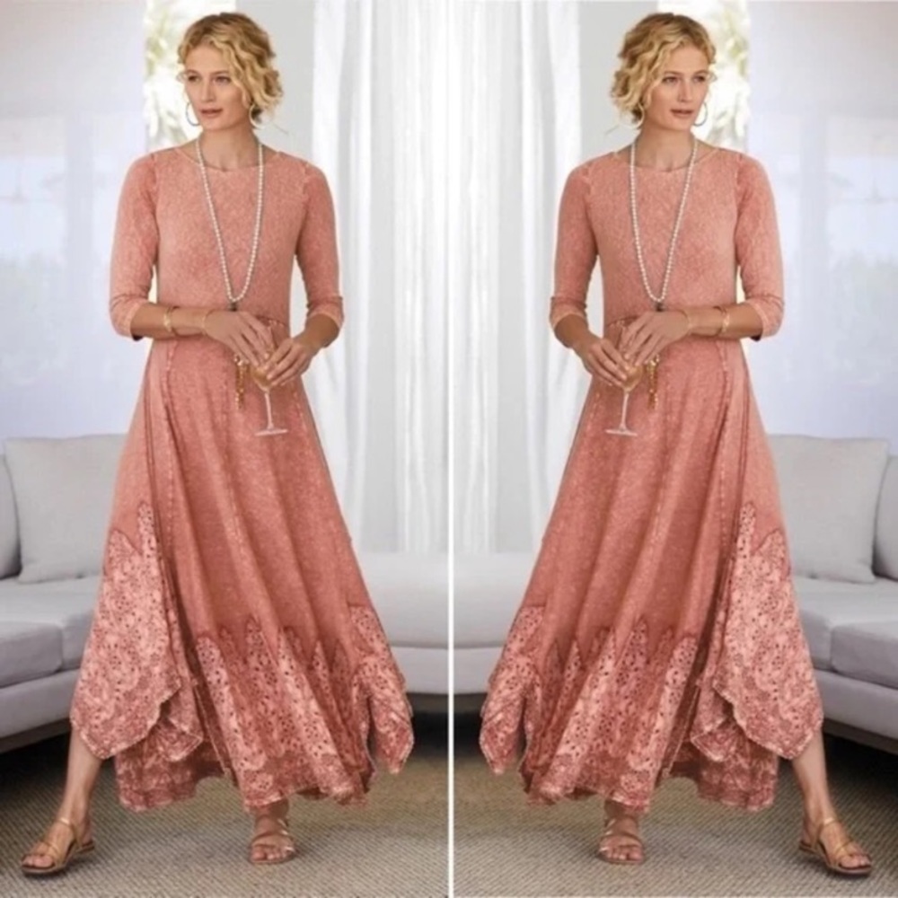 Soft Surroundings Casablanca Dress Coral Dust Size: PXL